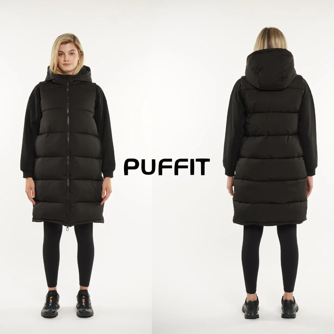 WarmCore™ Oversized Hooded Long Puffer Gilet - Image 3