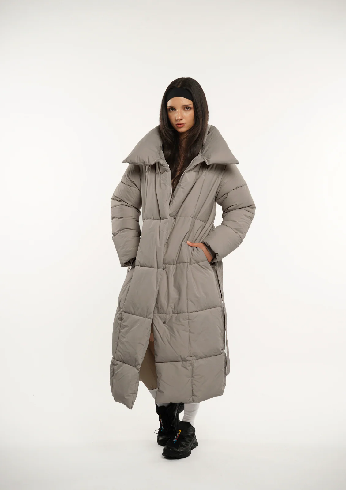 WarmCore™ Extra Long Belted Puffer Jacket - Image 4