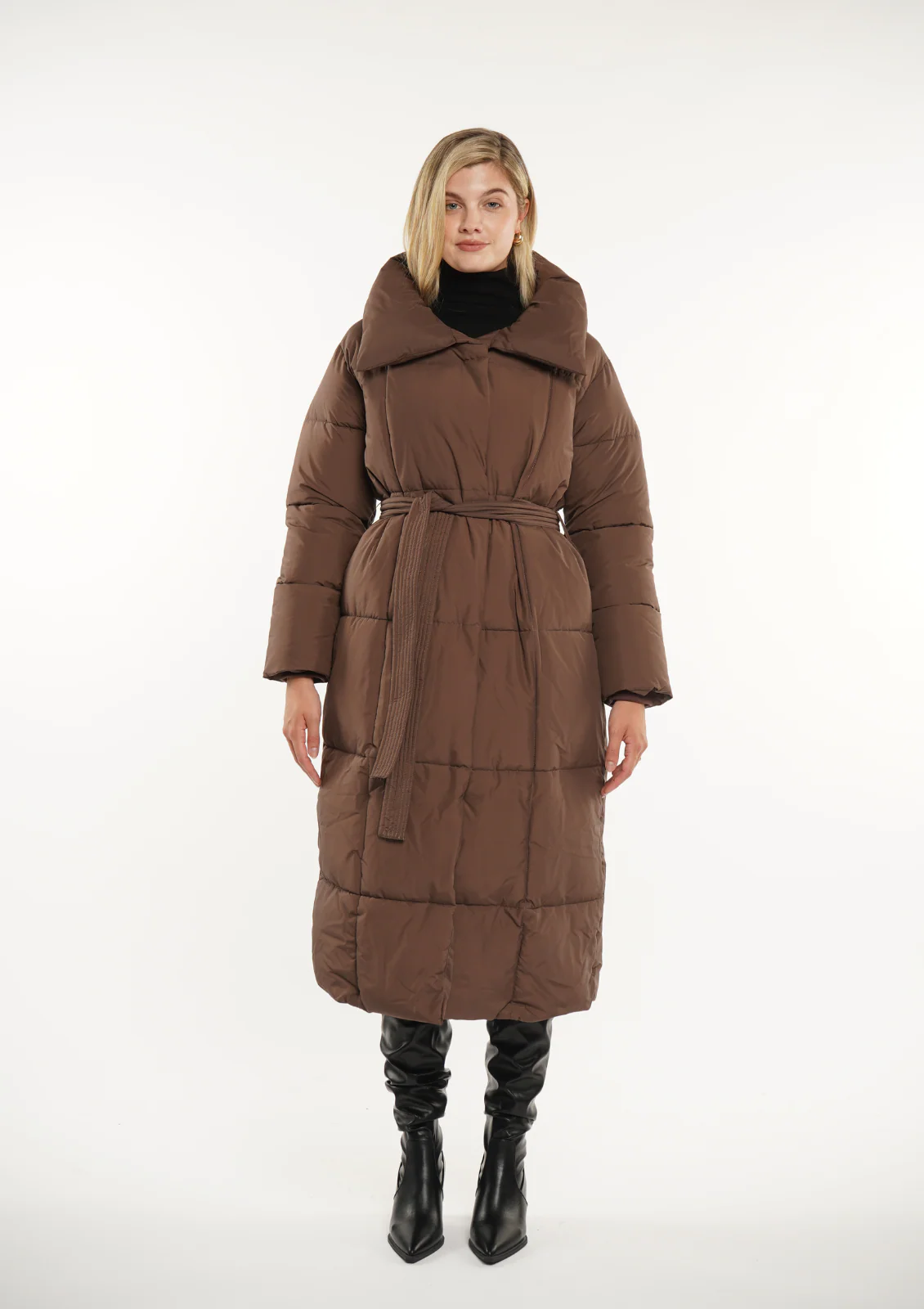 WarmCore™ Extra Long Belted Puffer Jacket - Image 5