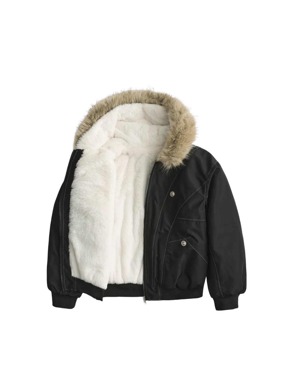 WarmCore™ Faux Fur Lined And Trim Bomber Jacket - Image 12