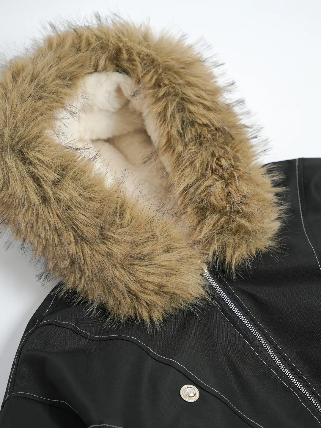 WarmCore™ Faux Fur Lined And Trim Bomber Jacket - Image 3