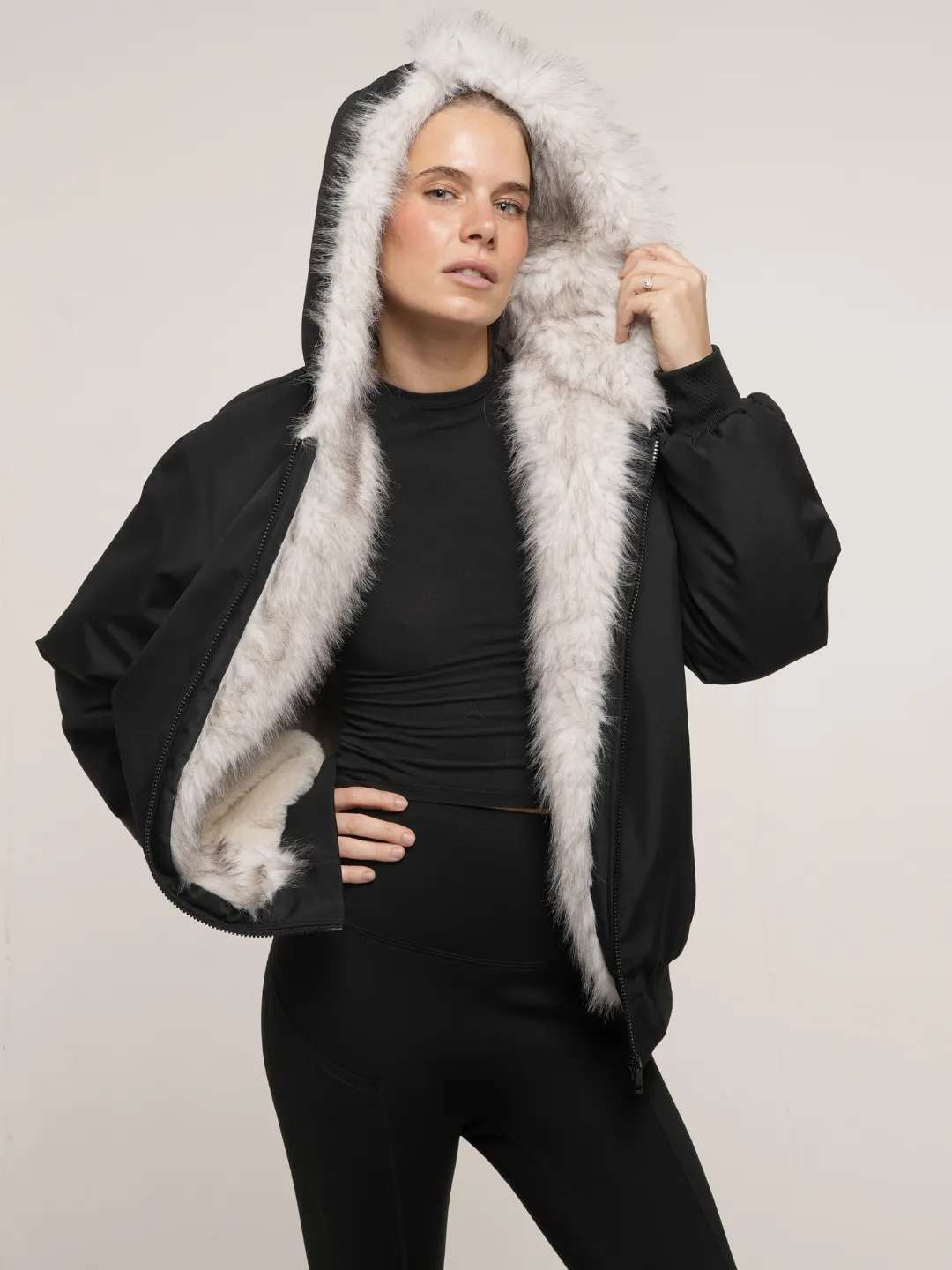 WarmCore™ STM-TEX Faux Fur Lined Waterproof Bomber Parka - Image 10