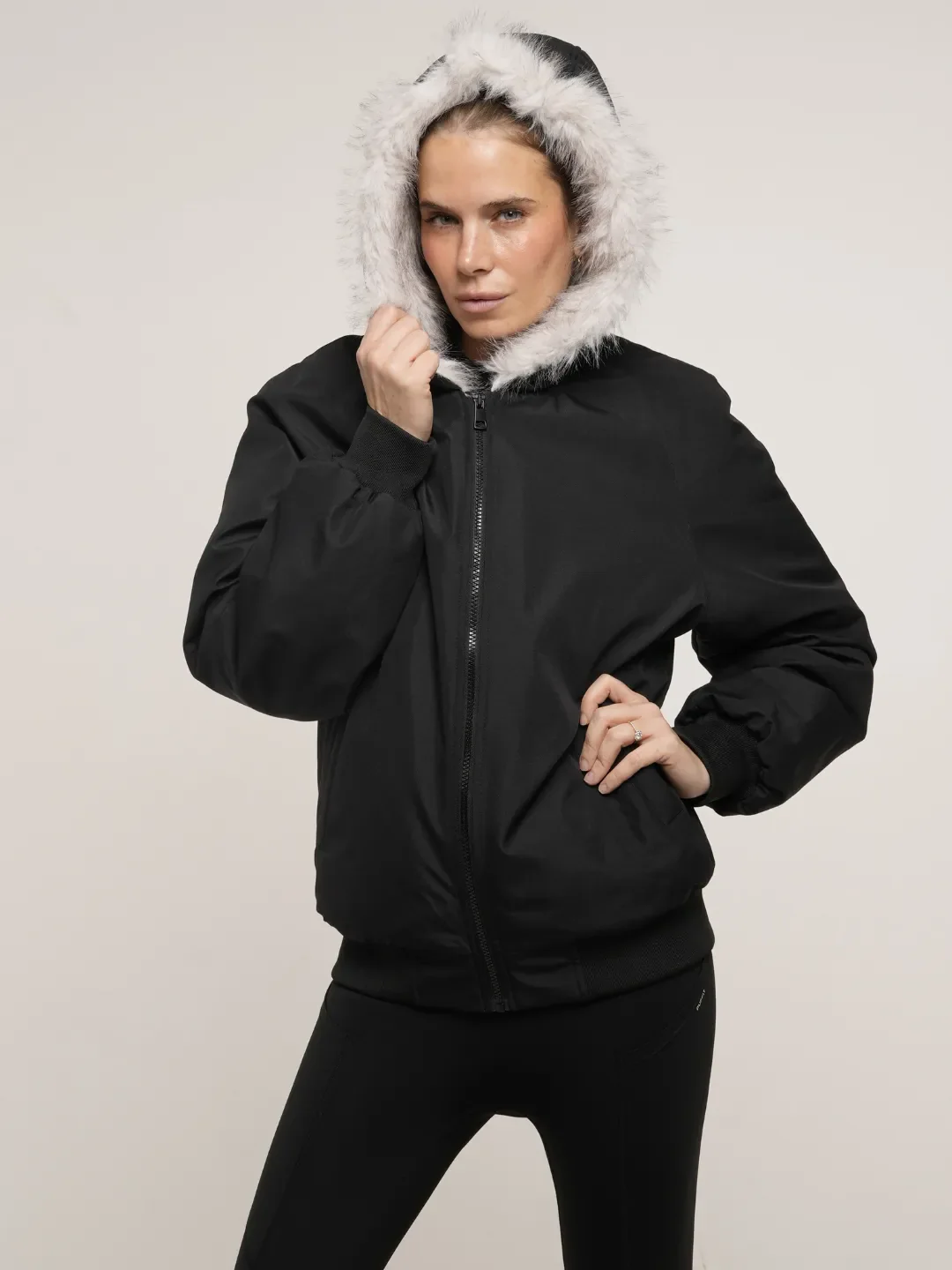 WarmCore™ STM-TEX Faux Fur Lined Waterproof Bomber Parka - Image 12