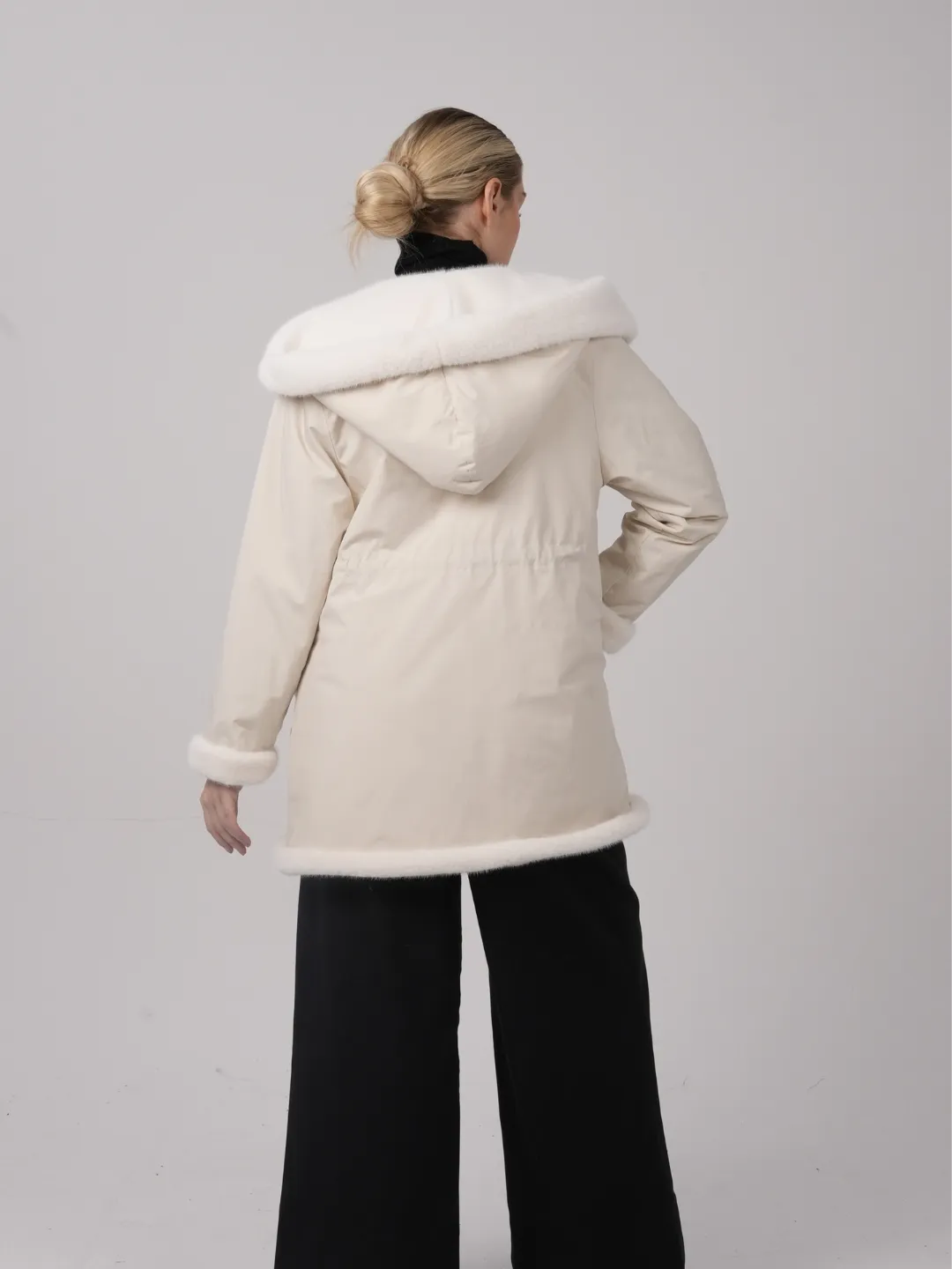 WarmCore™ Faux Fur Lined Mid Length Rain Coat - Image 10