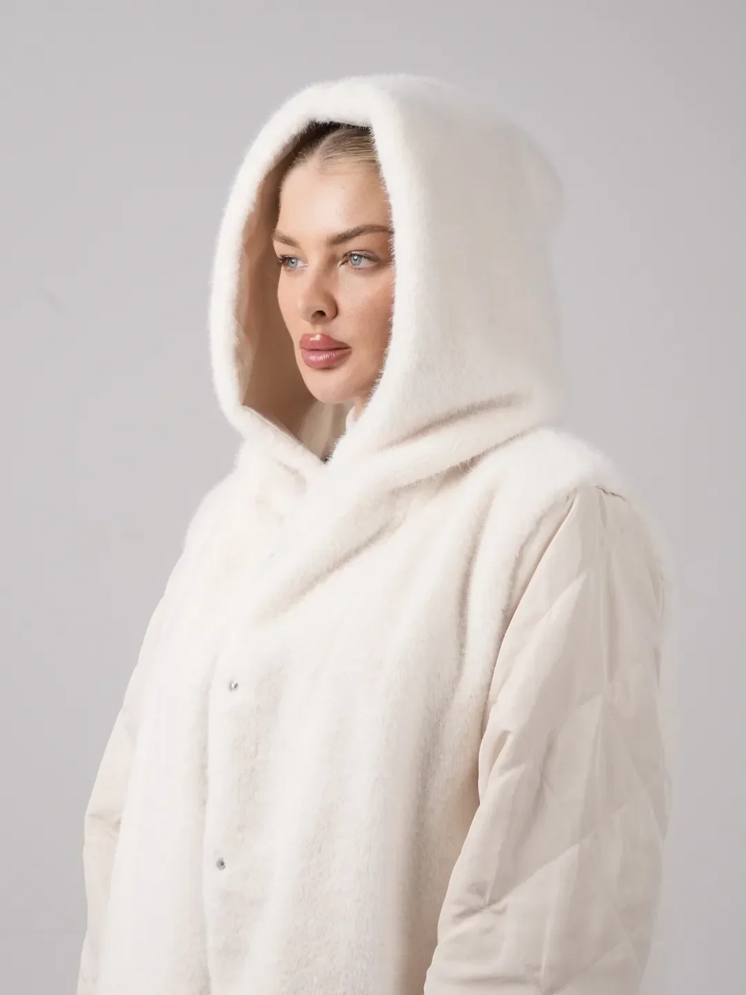WarmCore™ Faux Fur Lined Mid Length Rain Coat - Image 7