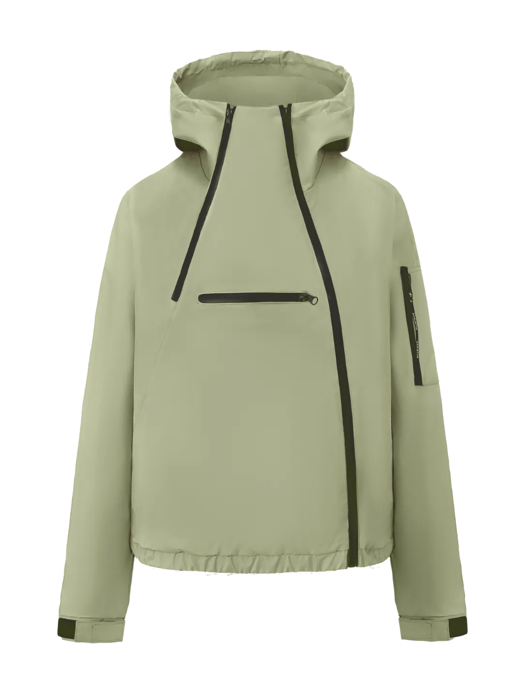 STM-TEX™ Short Asymmetric Zip Rain Hoodie - Image 11
