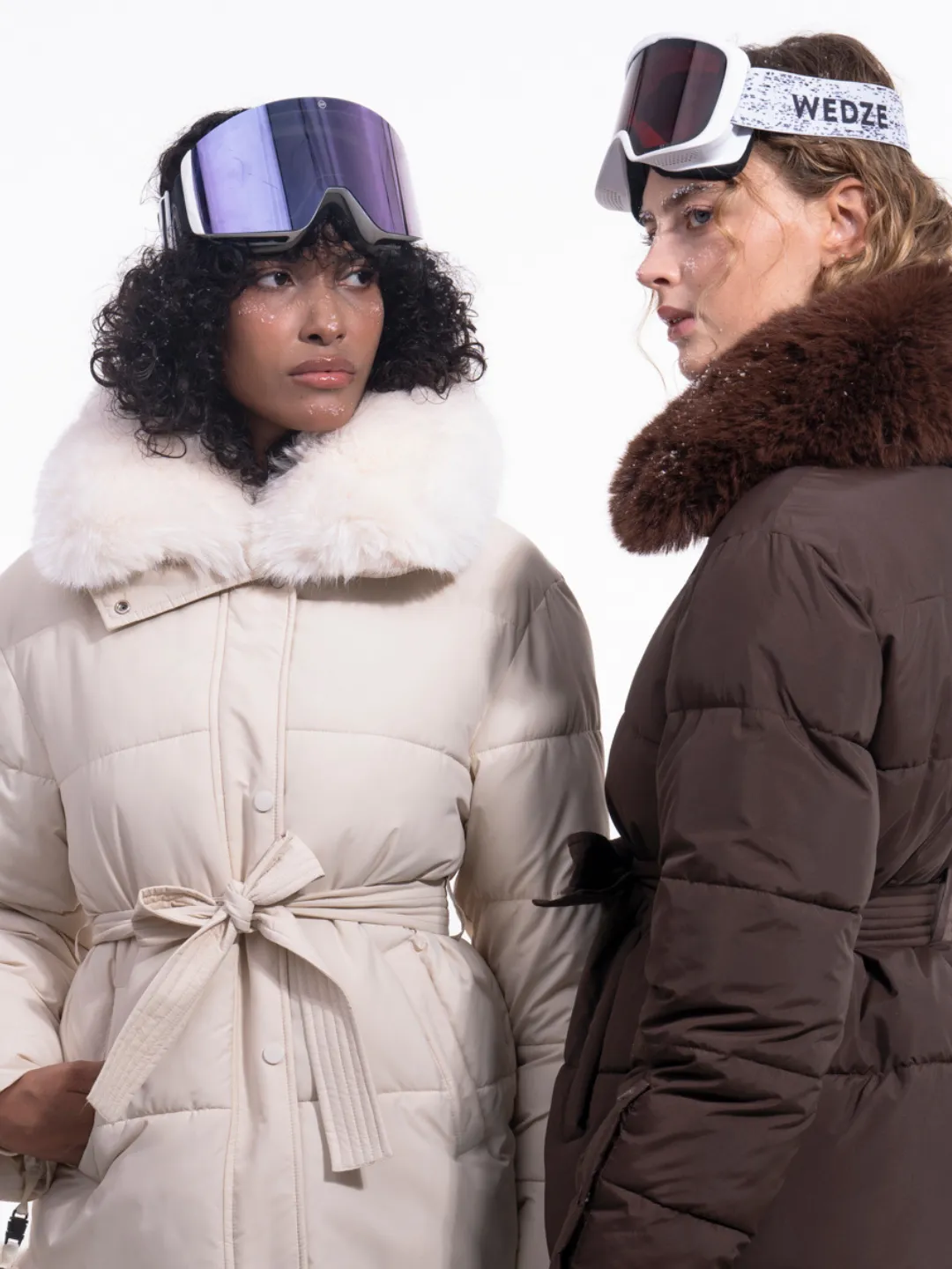 WarmCore™ Premium Elegant Detachable Faux Fur Collar Puffer With Belt - Image 10