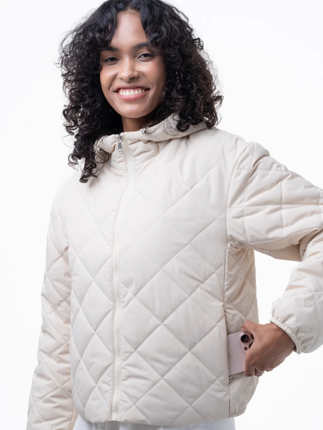 WarmCore™ Short Diamond Quilted Jacket - Image 5