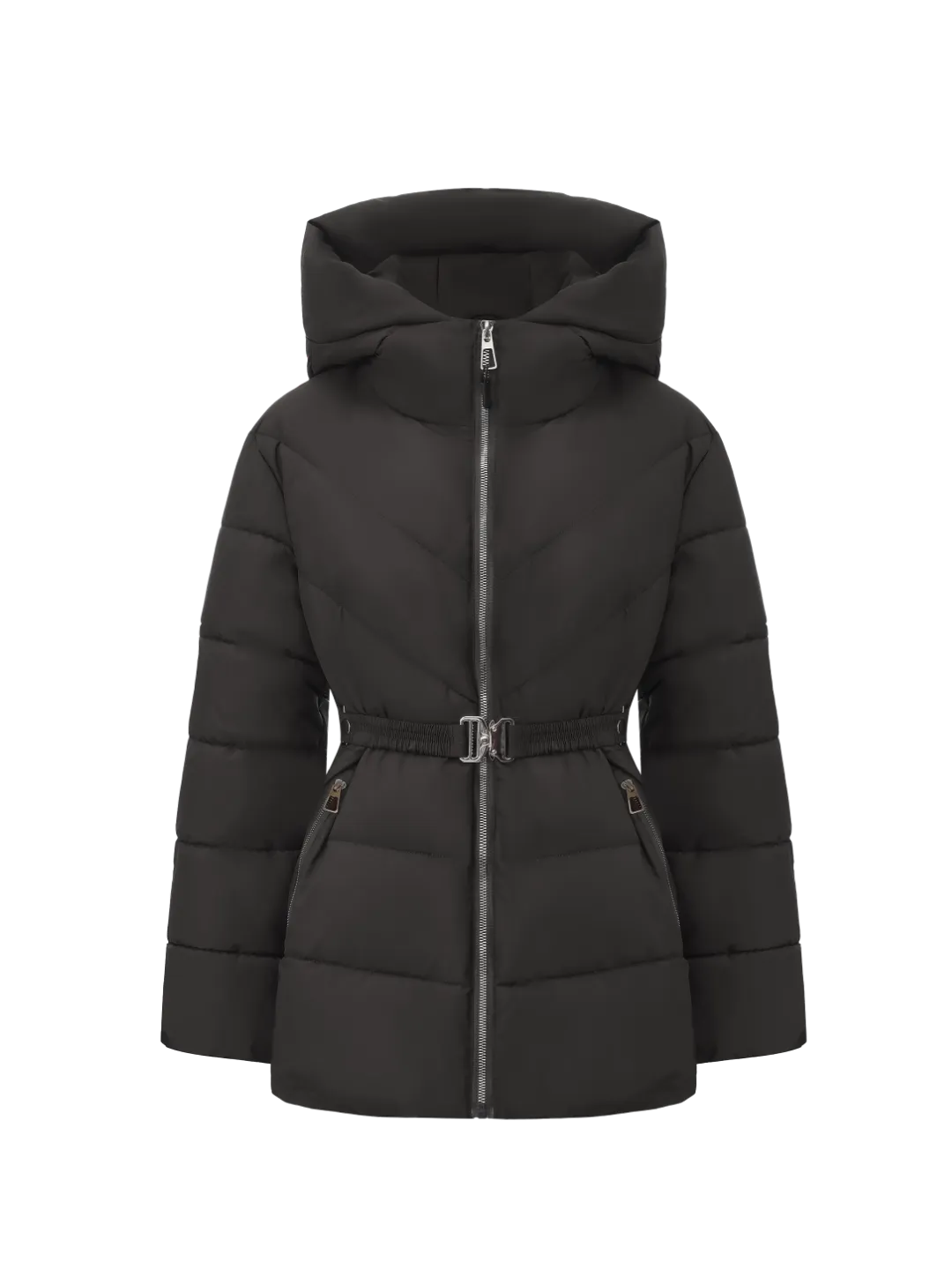 WarmCore™ Gold-tone Belted Puffer Jacket - Image 11