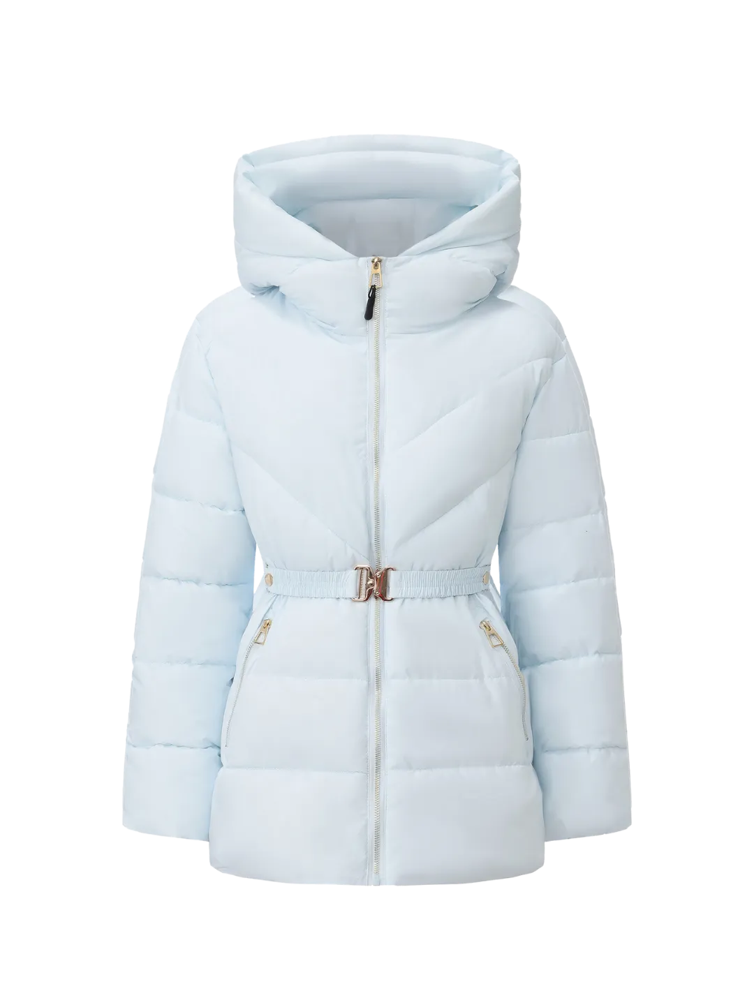 WarmCore™ Gold-tone Belted Puffer Jacket - Image 13