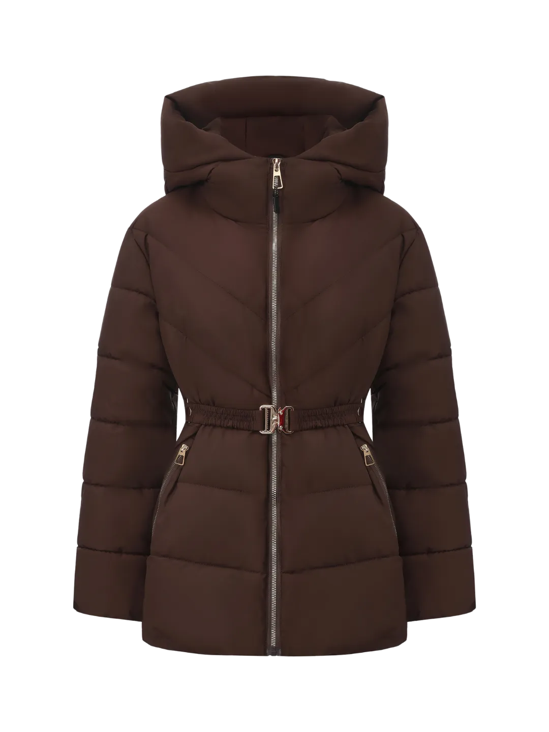 WarmCore™ Gold-tone Belted Puffer Jacket - Image 14