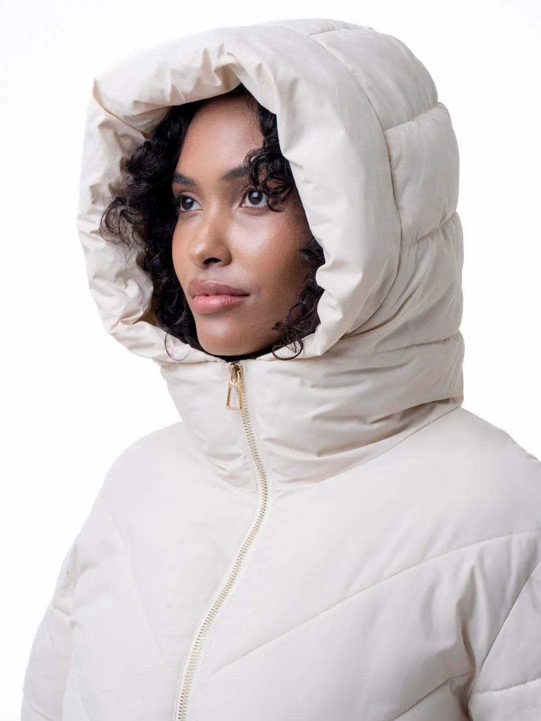 WarmCore™ Gold-tone Belted Puffer Jacket - Image 4