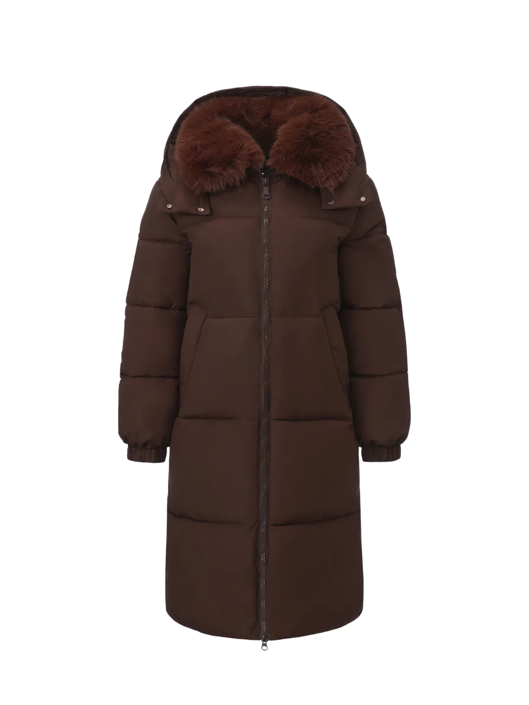 WarmCore™ Faux Fur Collar Long Puffer Jacket - Image 13
