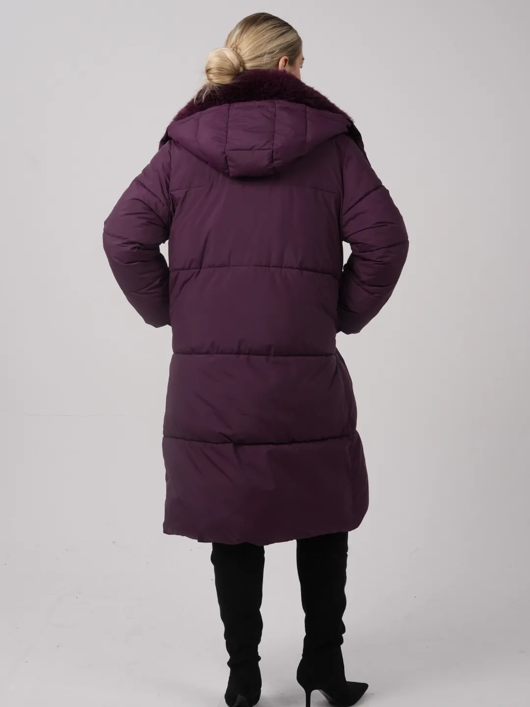 WarmCore™ Faux Fur Collar Long Puffer Jacket - Image 3