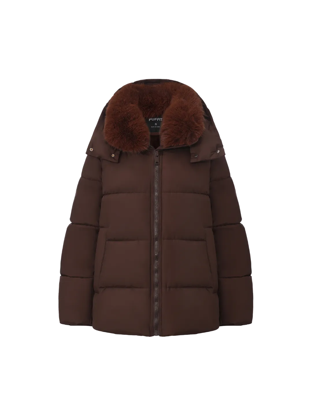 WarmCore™ Detachable Faux Fur Collar Hooded Puffer - Image 12