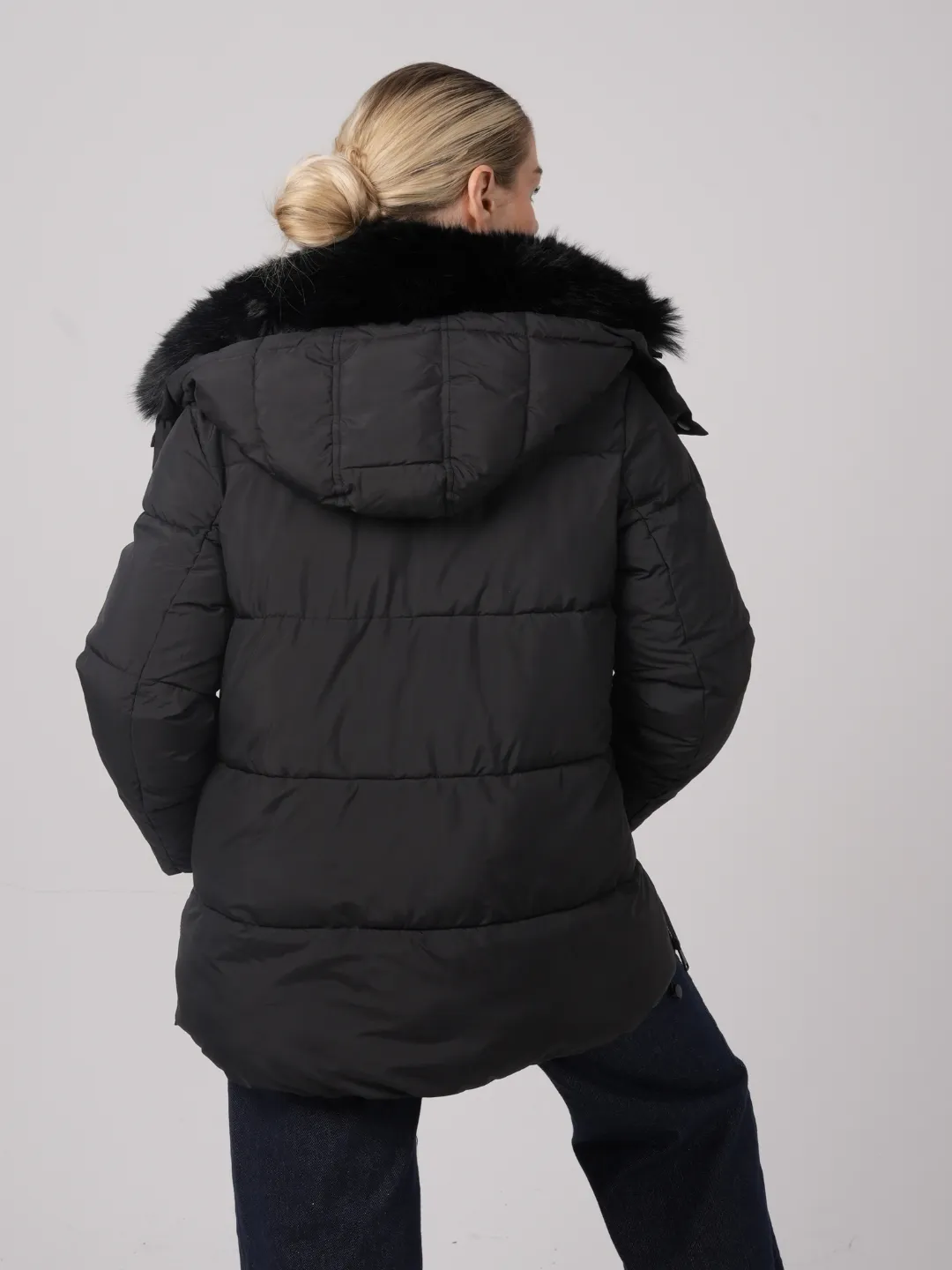 WarmCore™ Detachable Faux Fur Collar Hooded Puffer - Image 5