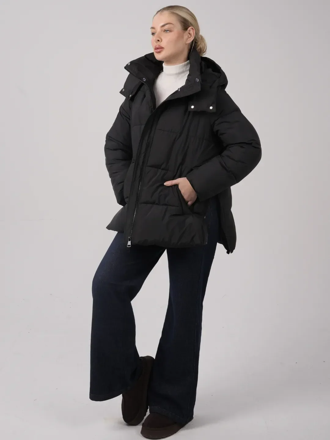 WarmCore™ Detachable Faux Fur Collar Hooded Puffer - Image 7
