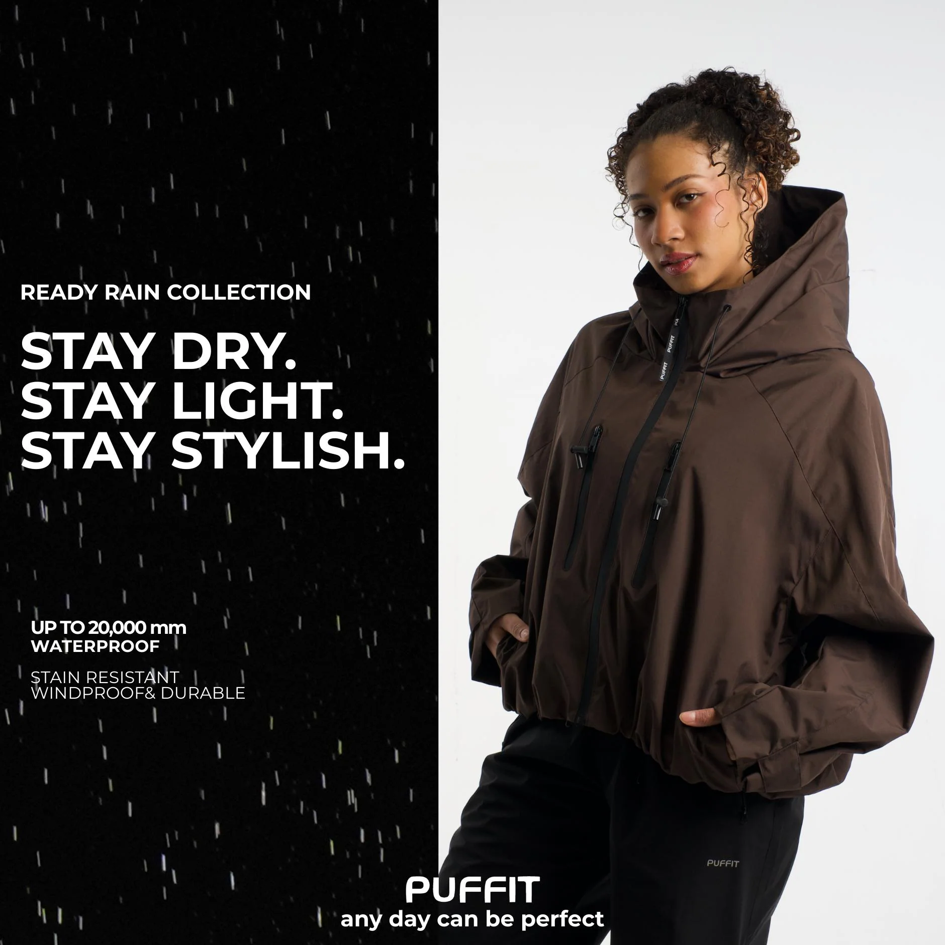 STM-TEX™ Short Oversized Rain Jacket - Image 3