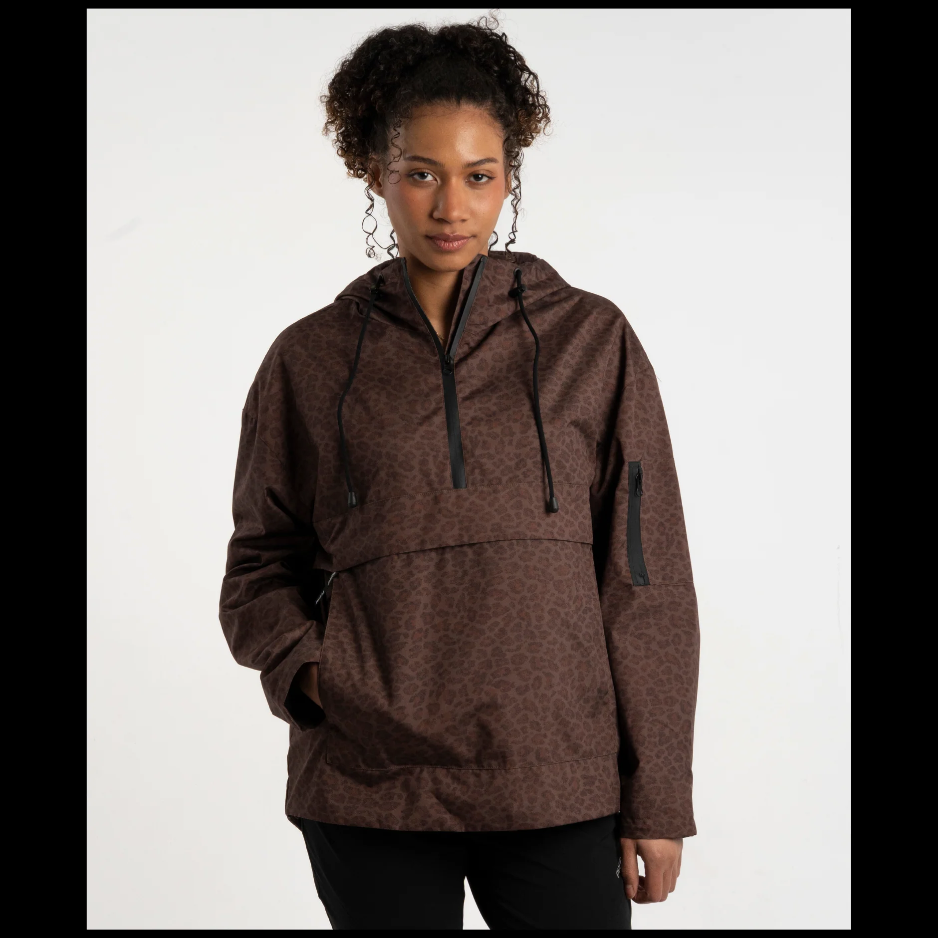 STM-TEX™ Mocha Leopard Rain Hoodie - Image 3